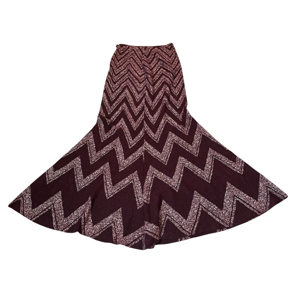 Vintage Purple Acrylic Maxi Skirt, Xs/Small